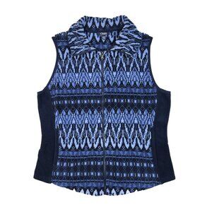 CHAPS Sport Boho Southwestern Aztec Zip-Up Fleece Gilet Vest Size XL‎ - NWOT